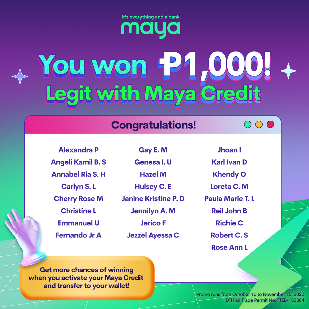 Win up to P100,000 voucher when you use Maya Credit